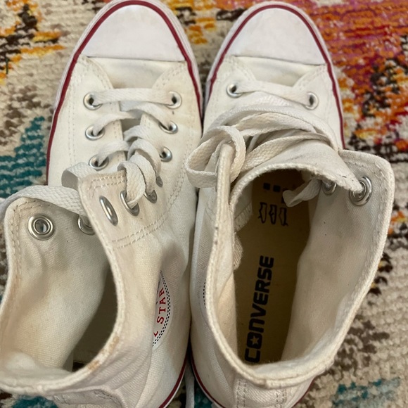 Converse Shoes | White High Top Converse Size 6 | Poshmark